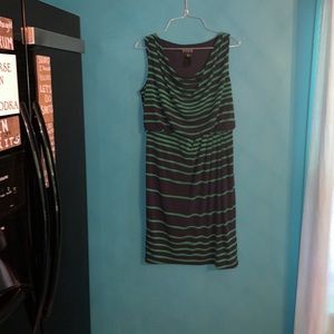 Size 4 Enfocus Studio navy blue and Kelly green dress